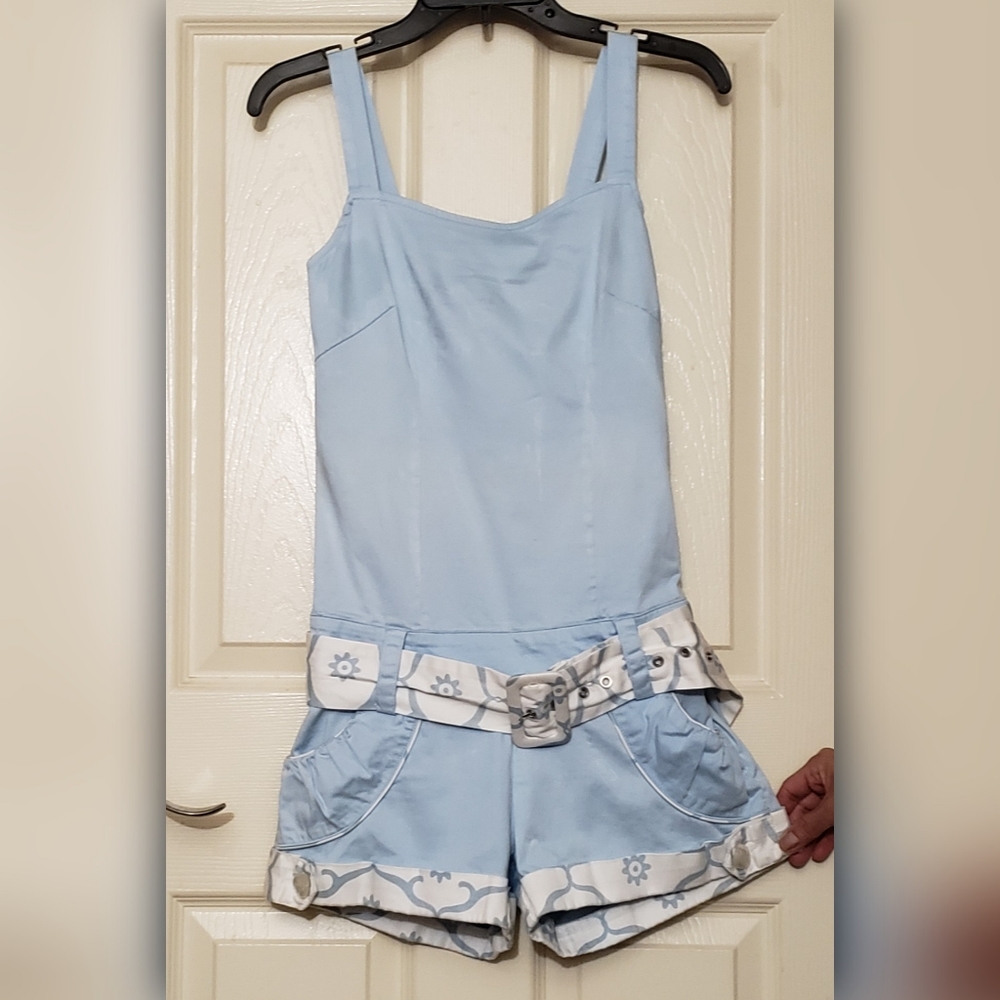 jumpsuit romper with belt & pockets cute dress